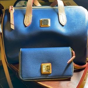 Dooney & Bourke smooth leather duffle in blue